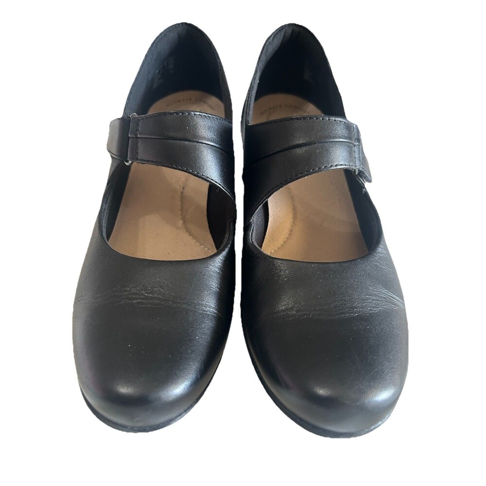 Clarks Women's 8M Emslie Lulin Black Mary Jane Pumps Block Heels Comfort - Picture 4 of 12